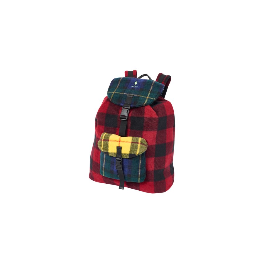 PALACE RALPH LAUREN FLEECE BACKPACK GLEN PLAID / YELLOW / BUFFALO