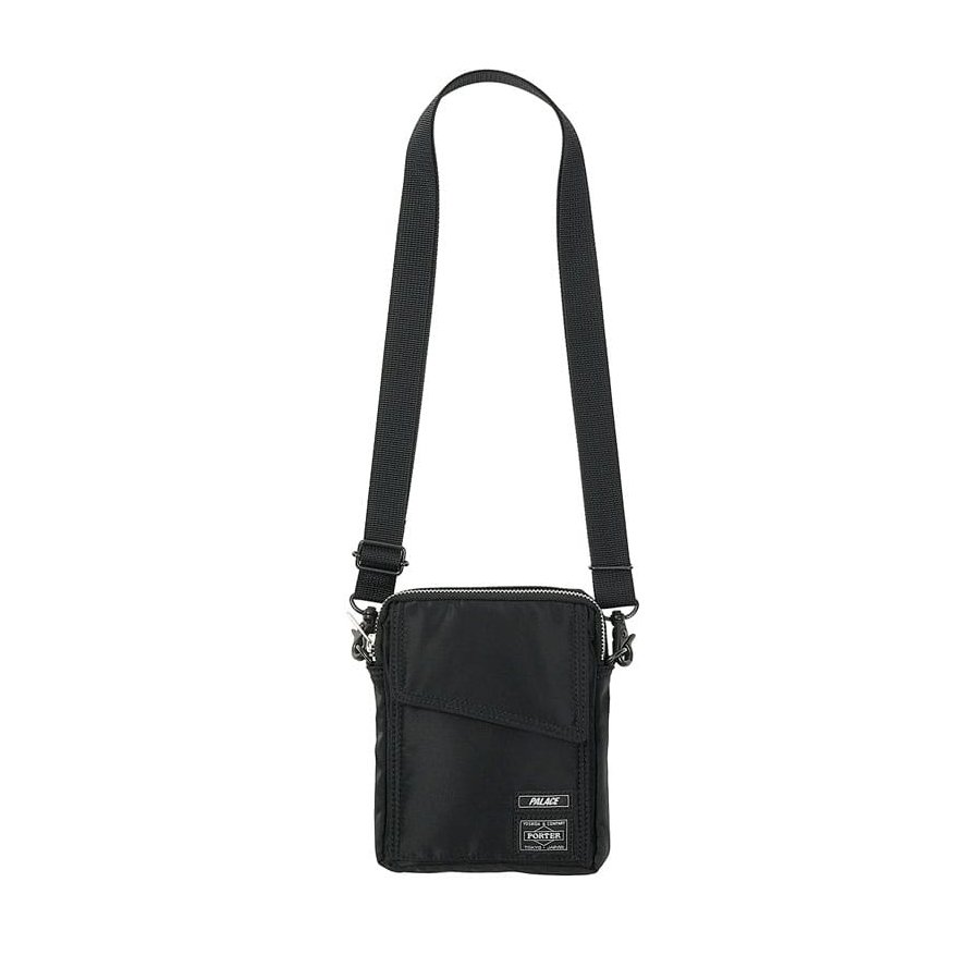 PALACE PORTER JACKET BAG BLACK WAVE DYE 