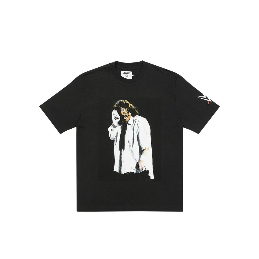PALACE WWE MANKIND SOCK T-SHIRT BLACK