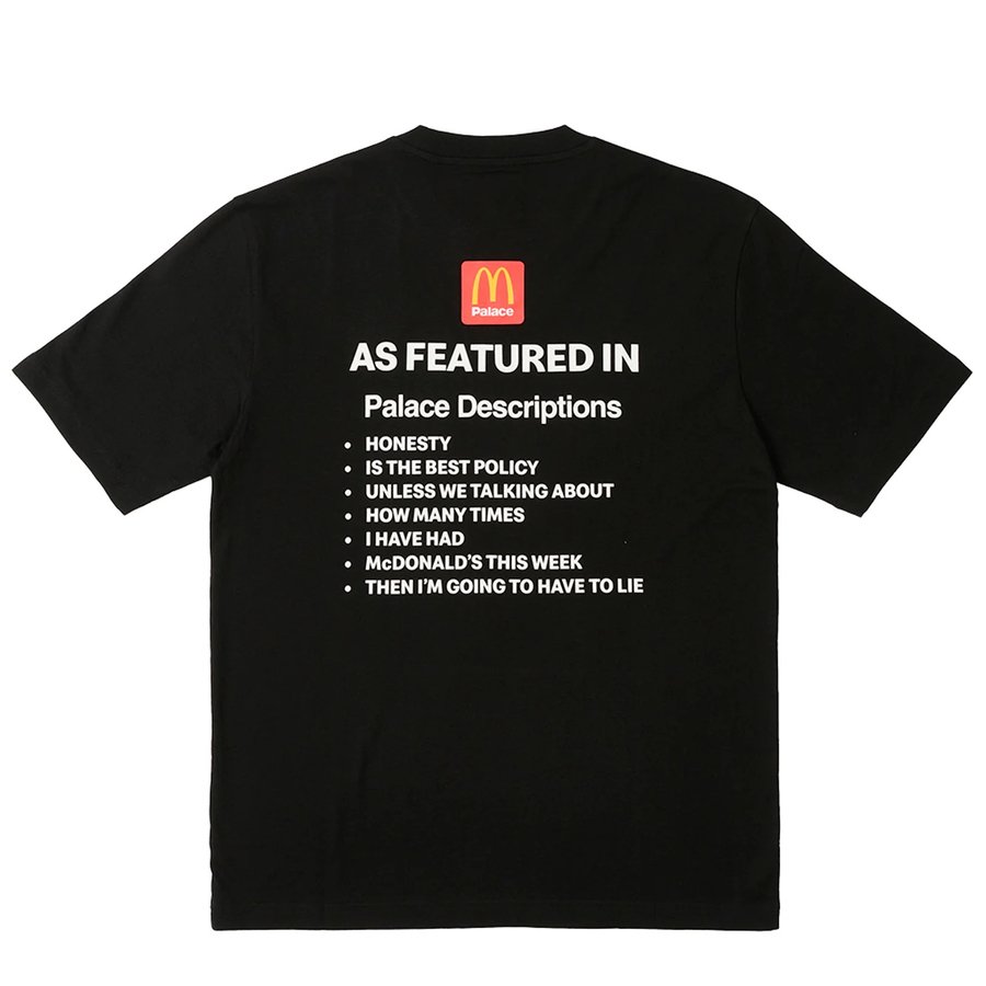 PALACE McDONALD'S DESCRIPTION T-SHIRT 1 BLACK