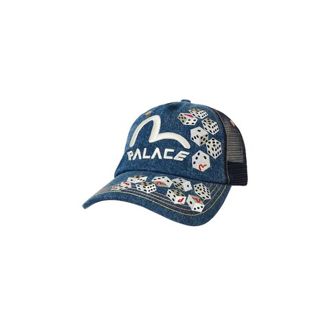Palace PALACE EVISU DICE MESH TRUCKER LIGHT WASH - $118.00