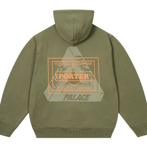 Palace PALACE PORTER LOGO HOOD OLIVE - Colorway