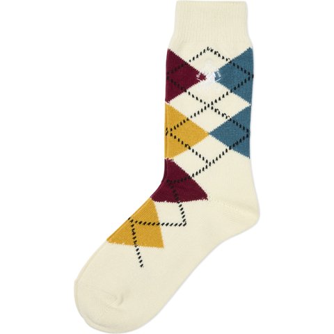 Palace PALACE BEAMS PLUS ARGYLE SOCKS WHISPER WHITE - $42.00