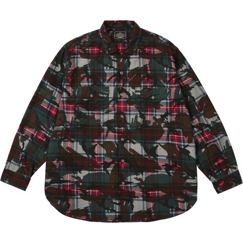 Palace PALACE BEAMS PLUS WORK SHIRT GREY TARTAN CAMO - $298.00