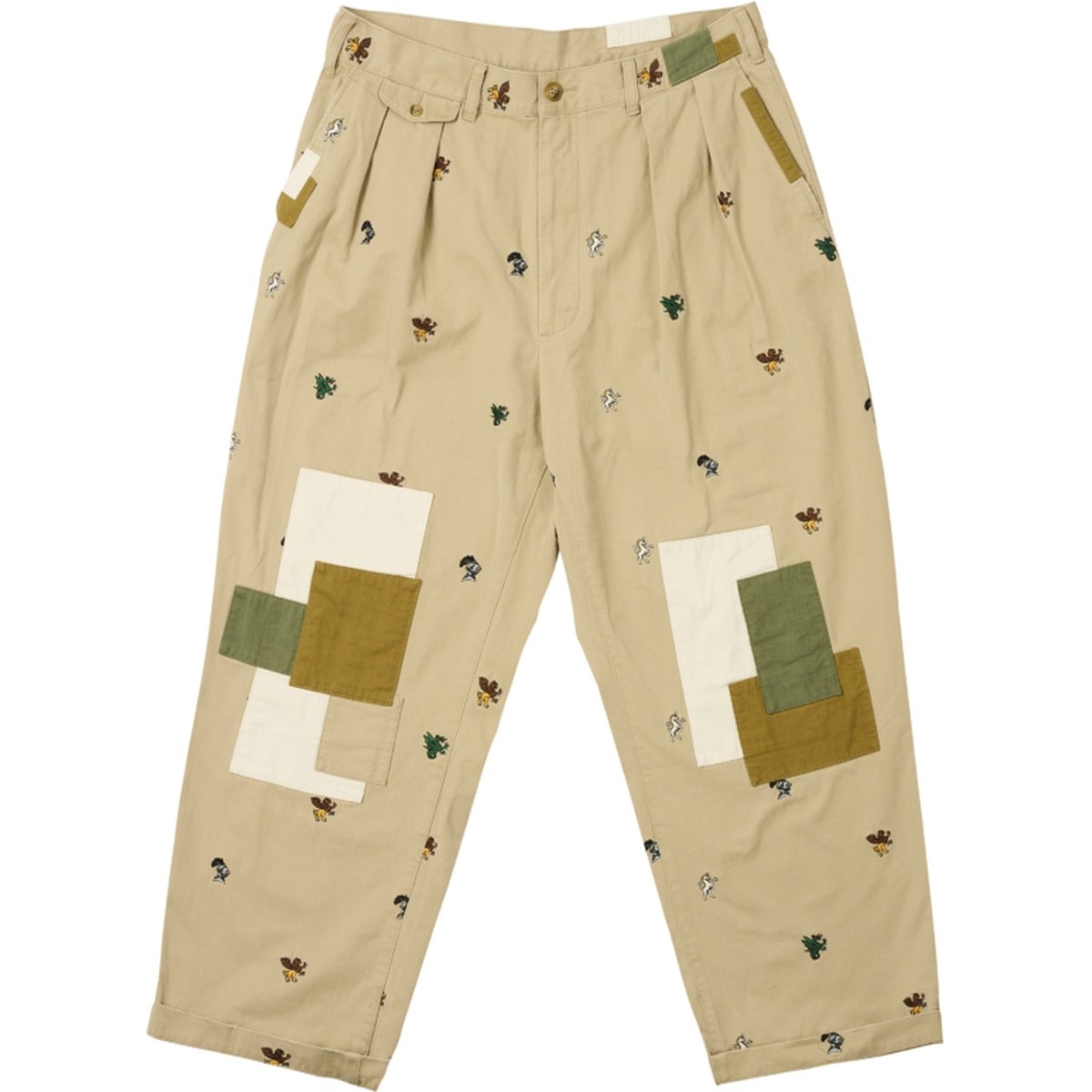 PALACE BEAMS PLUS PLEATED TROUSERS TWILL BEIGE