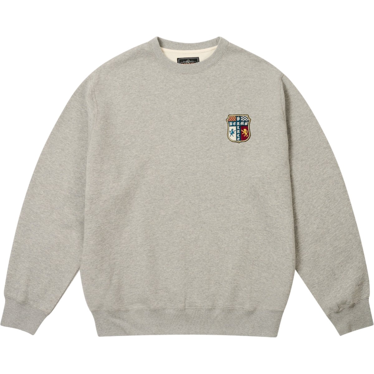 PALACE BEAMS PLUS GRAPHIC CREW GREY MARL