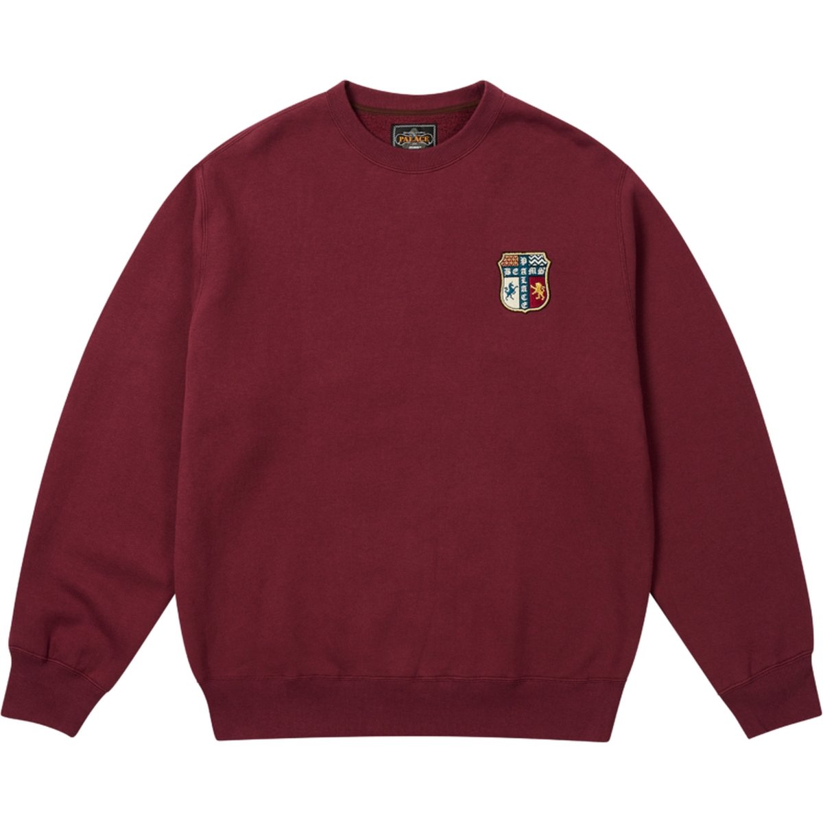 PALACE BEAMS PLUS GRAPHIC CREW WINDSOR WINE