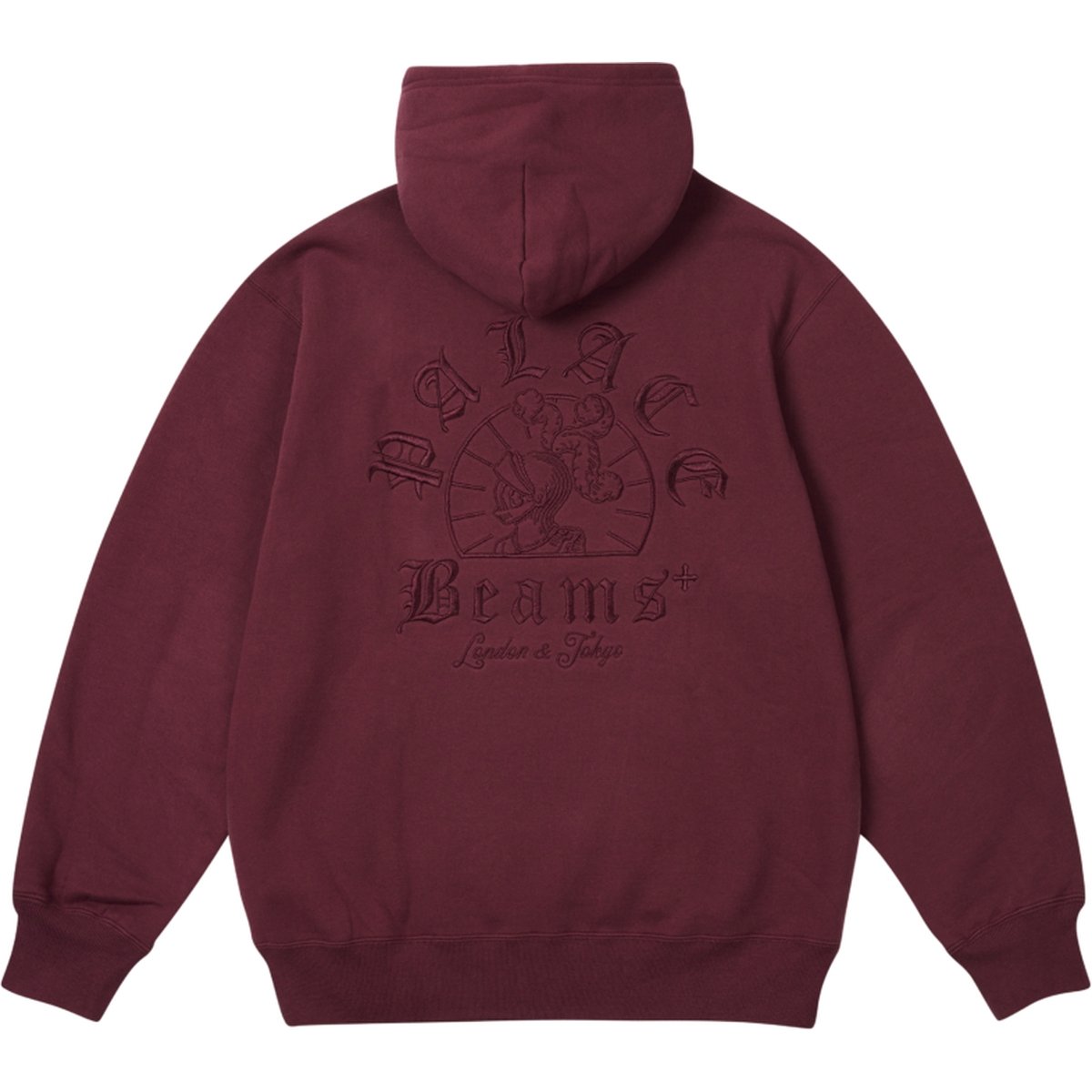 PALACE BEAMS PLUS GRAPHIC HOOD WINDSOR WINE