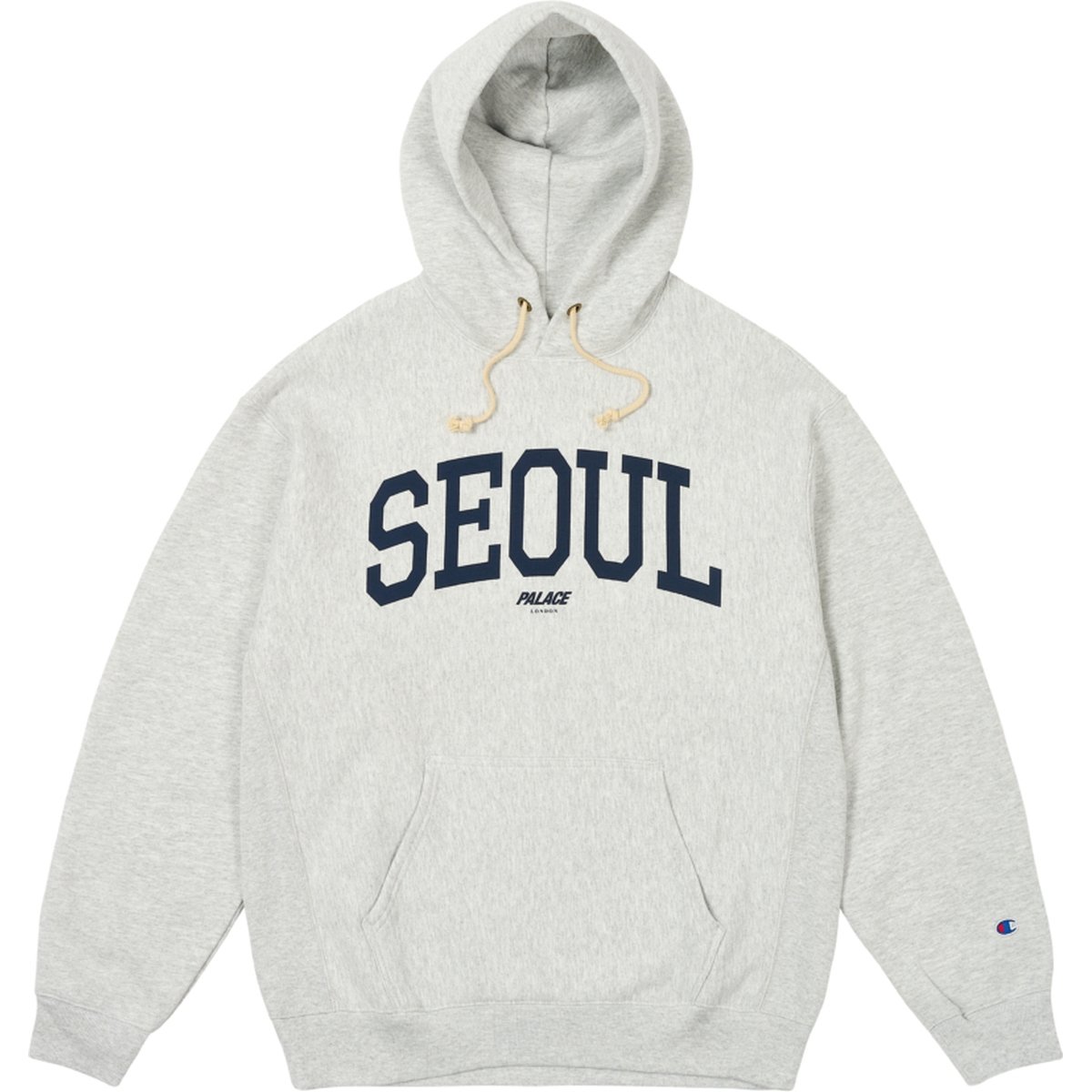PALACE CHAMPION SHOP HOOD SEOUL GREY MARL