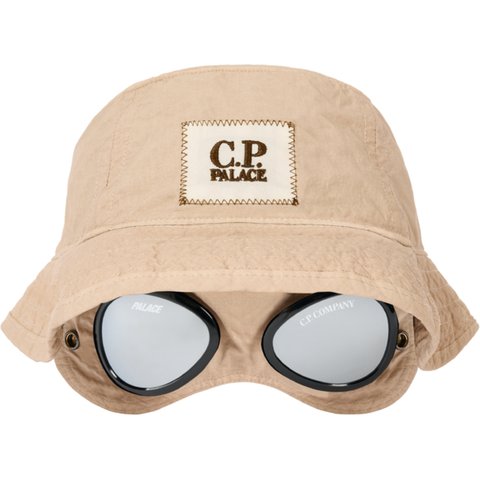 PALACE C.P. COMPANY PLAIN PAPER TOUCH GOGGLE BUCKET HAT STONE