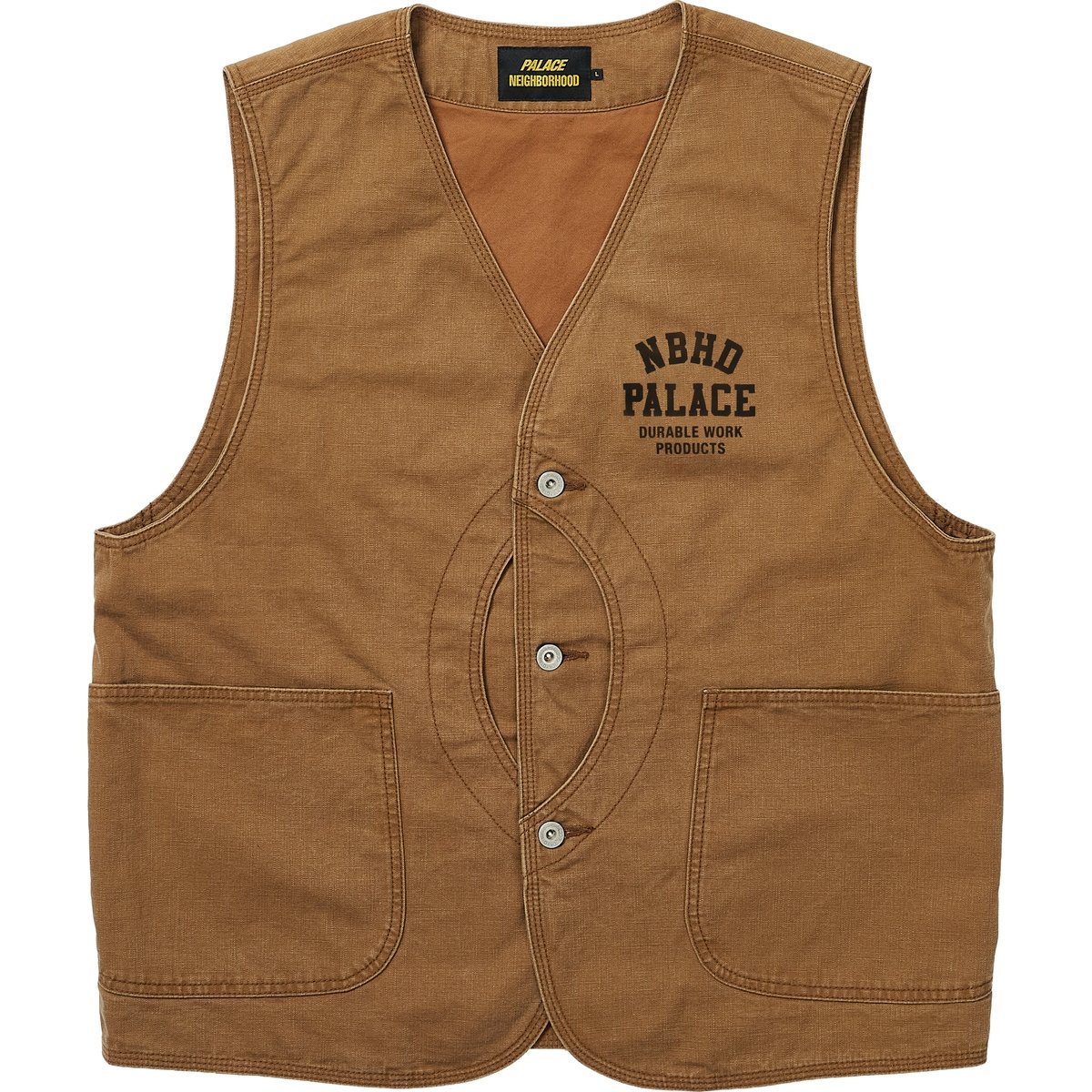 PALACE NEIGHBORHOOD DUCK VEST BROWN