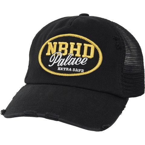 PALACE NEIGHBORHOOD MESH TRUCKER BLACK DENIM