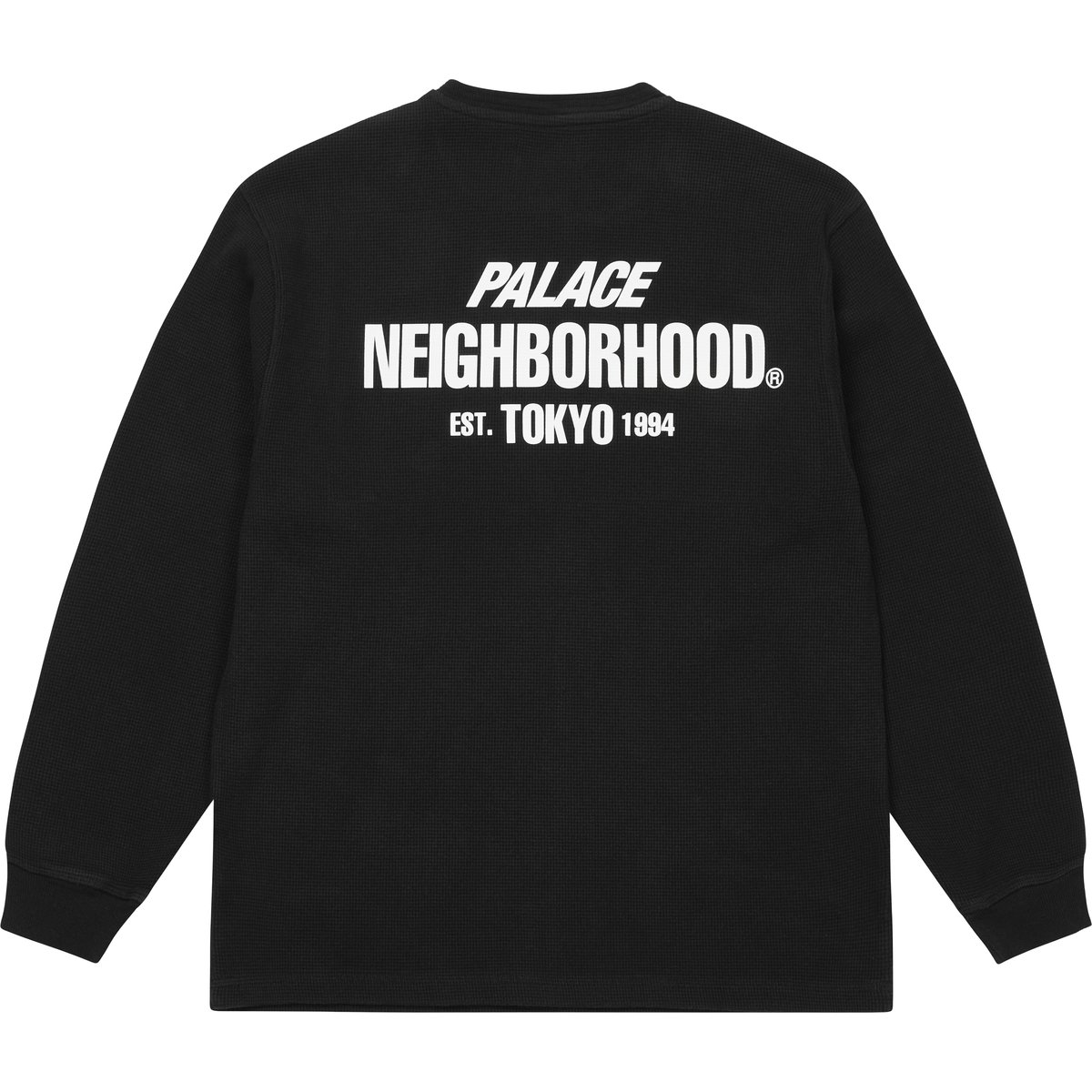 PALACE NEIGHBORHOOD WAFFLE JERSEY BLACK
