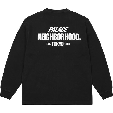 PALACE NEIGHBORHOOD WAFFLE JERSEY BLACK