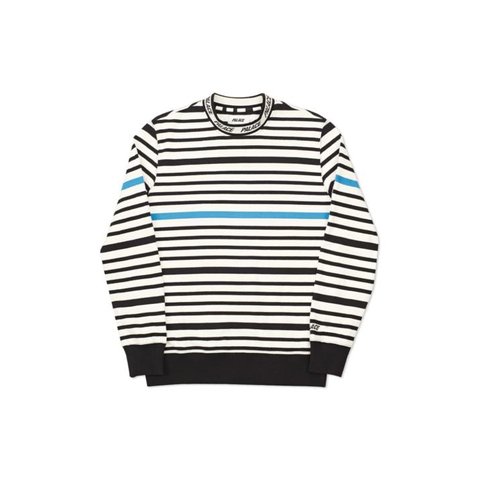 Palace LOGO NECK TOP WHITE / BLACK