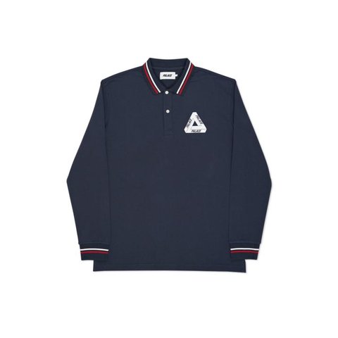 Palace TRI POLO LONGSLEEVE NAVY