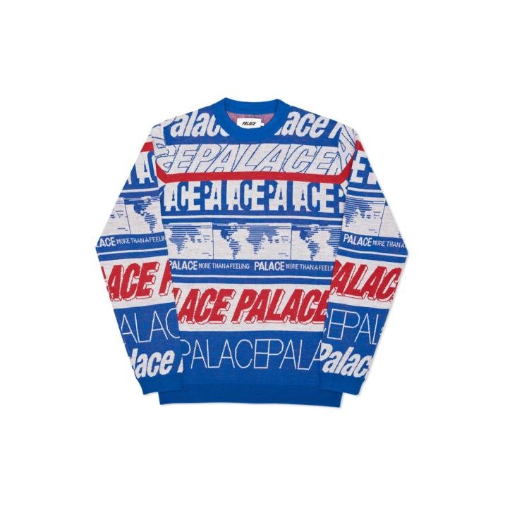 MULTI FONT KNIT BLUE / WHITE / RED