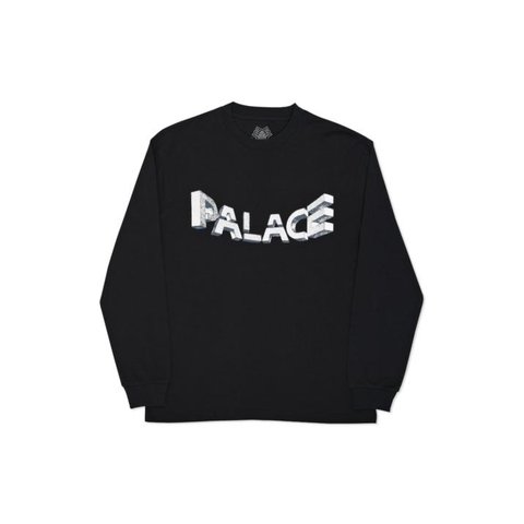 Palace WARP FONT LONGSLEEVE BLACK