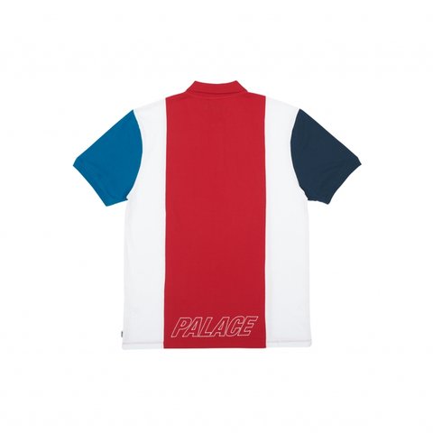 STRIPE PANEL POLO RED/WHITE/NAVY