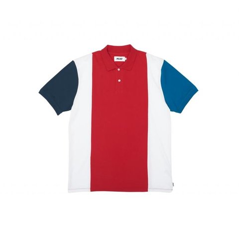 STRIPE PANEL POLO RED/WHITE/NAVY