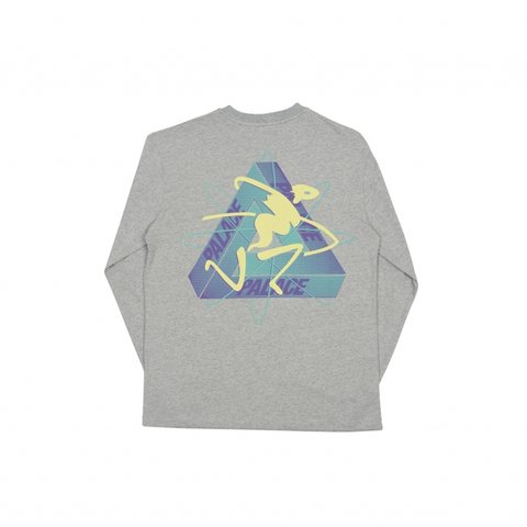 Palace TRI-SPACED LONGSLEEVE GREY - Colorway