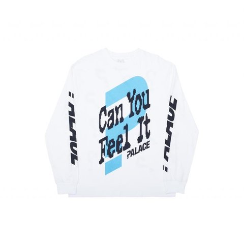 Palace CAN YOU FEEL IT L/S T-SHIRT WHITE