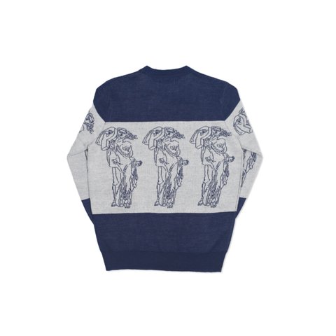 P STATUE KNIT NAVY / WHITE