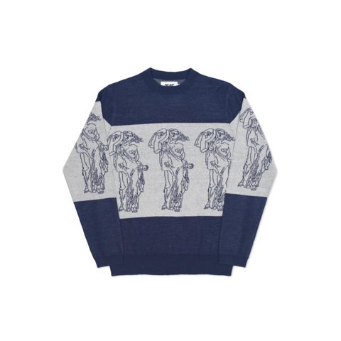 P STATUE KNIT NAVY / WHITE