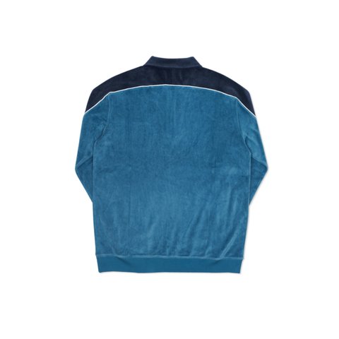 VELOUR HALF ZIP STORM GREY / BLACK