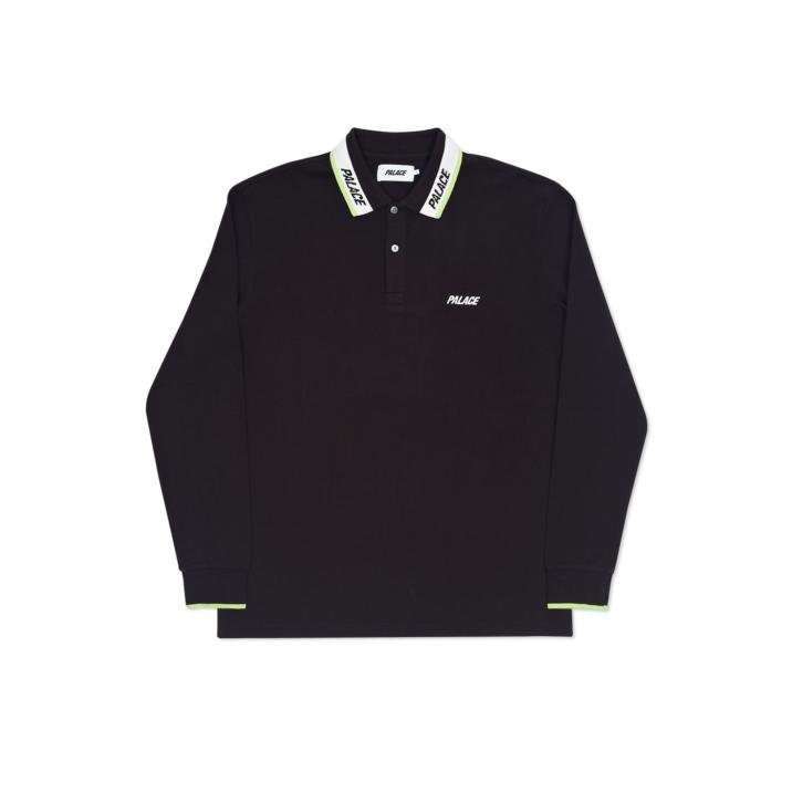 FLURO L/S POLO BLACK