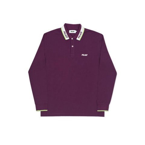 FLURO L/S POLO PURPLE