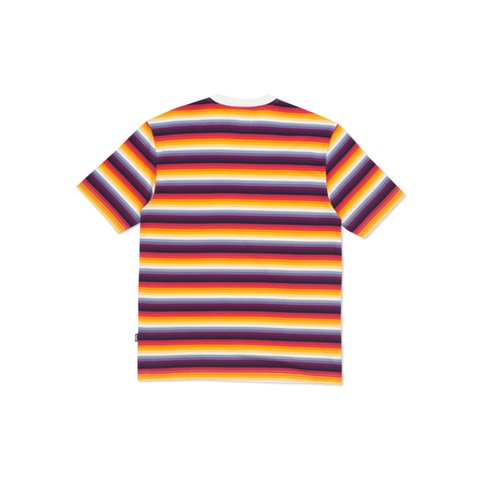 THIN STRIPE T-SHIRT PURPLE / ORANGE