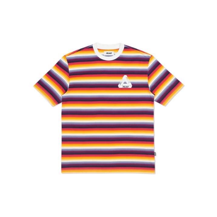 THIN STRIPE T-SHIRT PURPLE / ORANGE