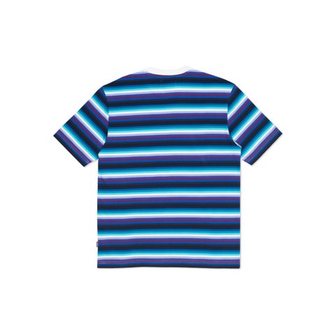 THIN STRIPE T-SHIRT BLUE / PINK