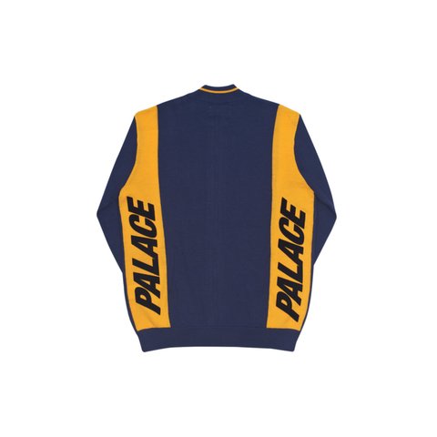 FONT ZIP KNIT NAVY / YELLOW