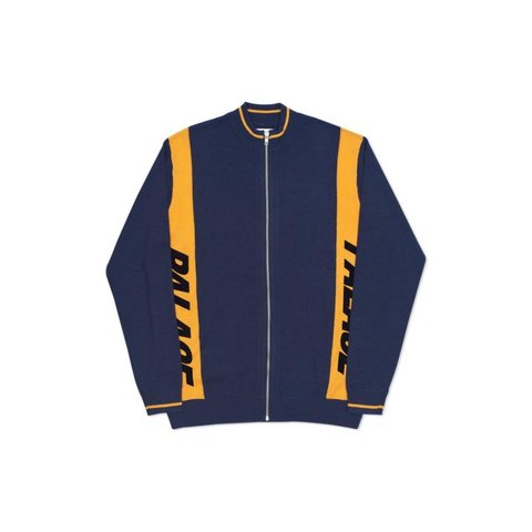 FONT ZIP KNIT NAVY / YELLOW