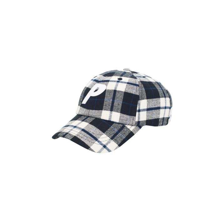 P 6-PANEL BLACK / WHITE FLANNEL