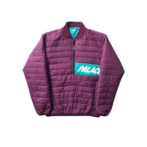 Palace HALF ZIP PACKER BLACKBERRY / TEAL