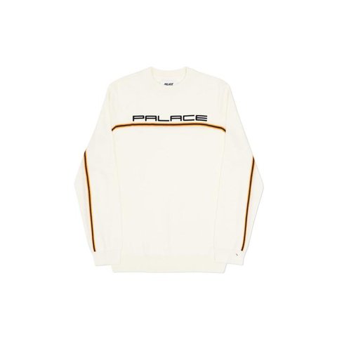 Palace FADER PIPE KNIT WHITE / ORANGE