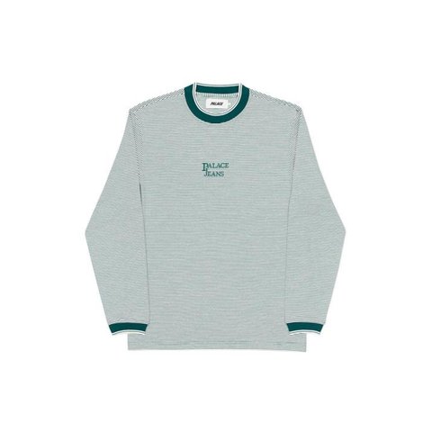Palace PALACE JEANS LONGSLEEVE TOP GREEN / WHITE