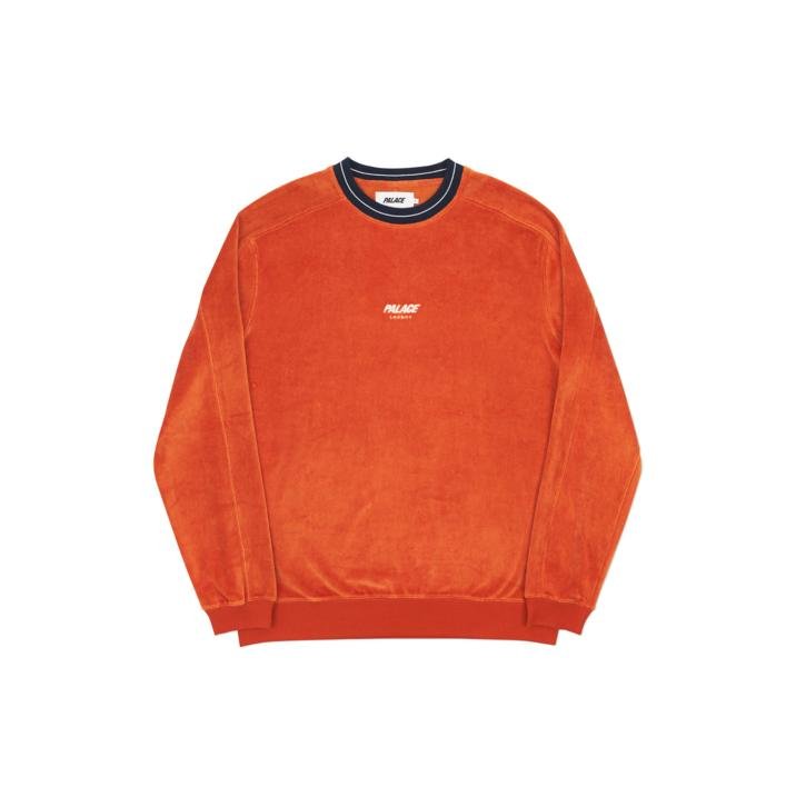 VELOUR CREW BURNT ORANGE