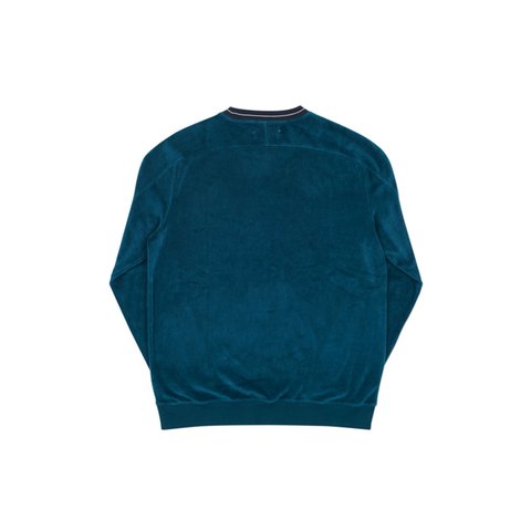 Palace VELOUR CREW DEEP TEAL - Colorway