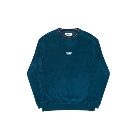 Palace VELOUR CREW DEEP TEAL