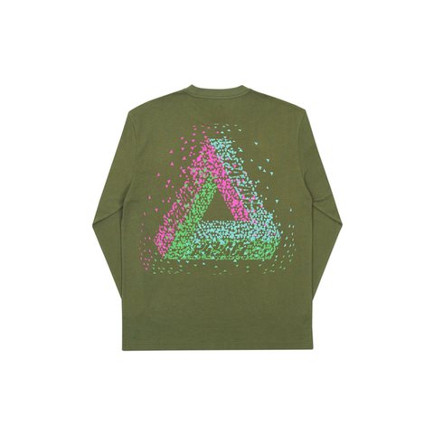 Palace TRI-FLECT LONGSLEEVE ARMY GREEN - Colorway