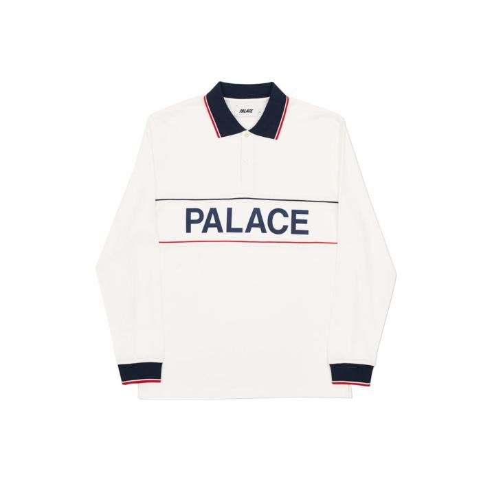 PALACE HANDLE LONGSLEEVE POLO WHITE