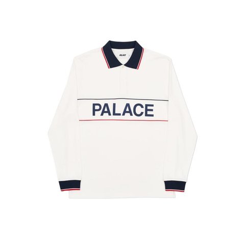 Palace PALACE HANDLE LONGSLEEVE POLO WHITE