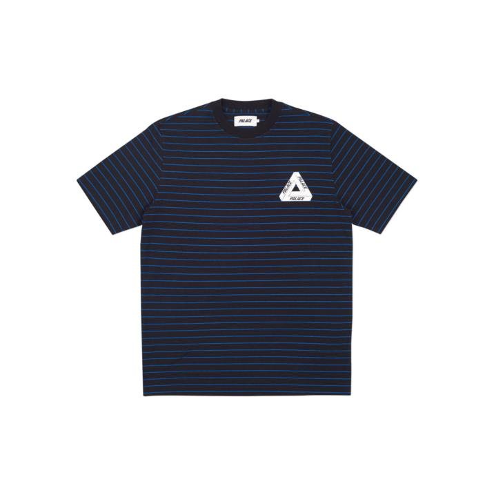 PETIT STRIPE 220 T-SHIRT BLACK / CYAN
