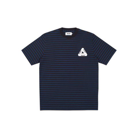Palace PETIT STRIPE 220 T-SHIRT BLACK / CYAN