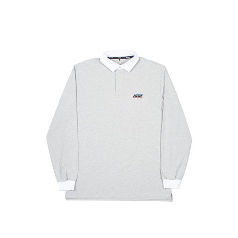Palace BASICALLY A RUGBY TOP GREY MARL