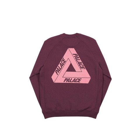 Palace SLUB CREW BURGUNDY - Colorway